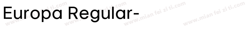 Europa Regular字体转换